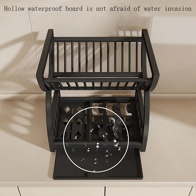 Eco-Friendly Pull-Out Kitchen Storage Rack with Double Layer Design