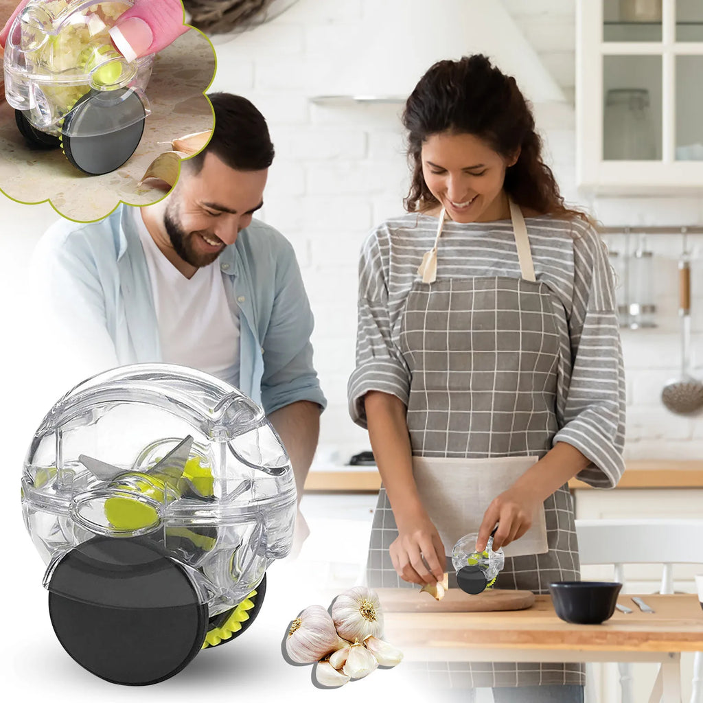 Eco-Friendly Rolling Garlic Mincer & Crusher Kitchen Tool
