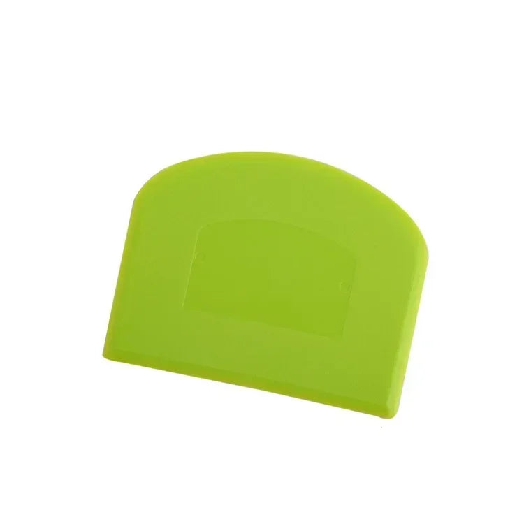 Eco-Friendly Plastic Dough Scraper Set - Flexible Baking Tool 4-Pack