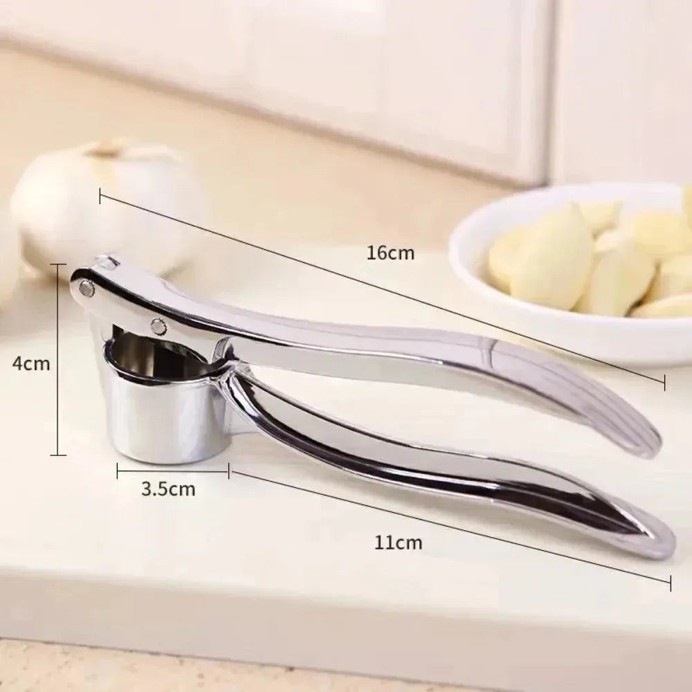 Stainless Steel Garlic & Ginger Press - Easy Clean Kitchen Gadget
