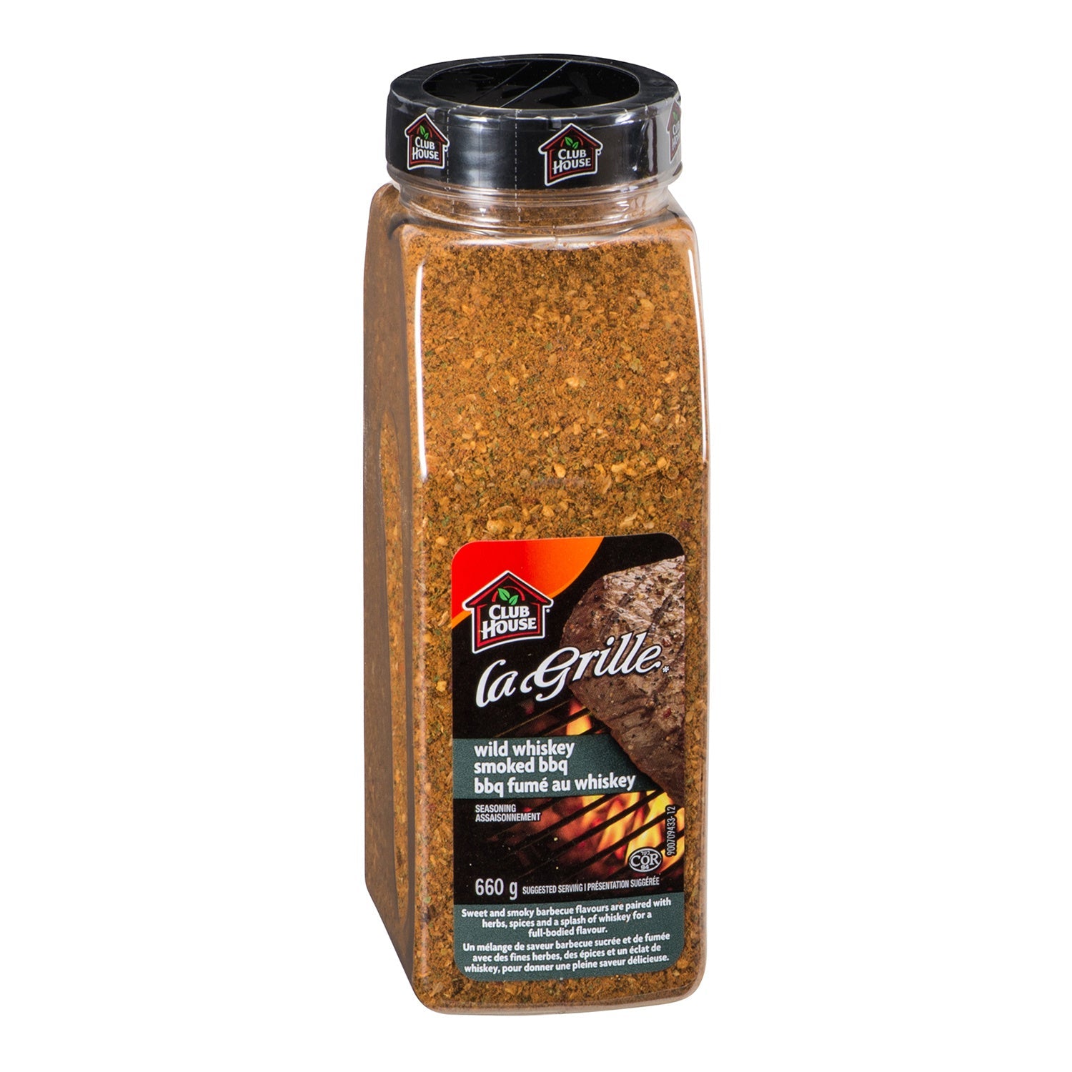 Seasoning BBQ Wild Whiskey Smoked - 12 x 660 g (Case = 1 x 660 g) - Lagril - Restaurant and Foodservice Ingredients - Canadian Distribution - Ships Free Within Canada on Orders Above CAD $199